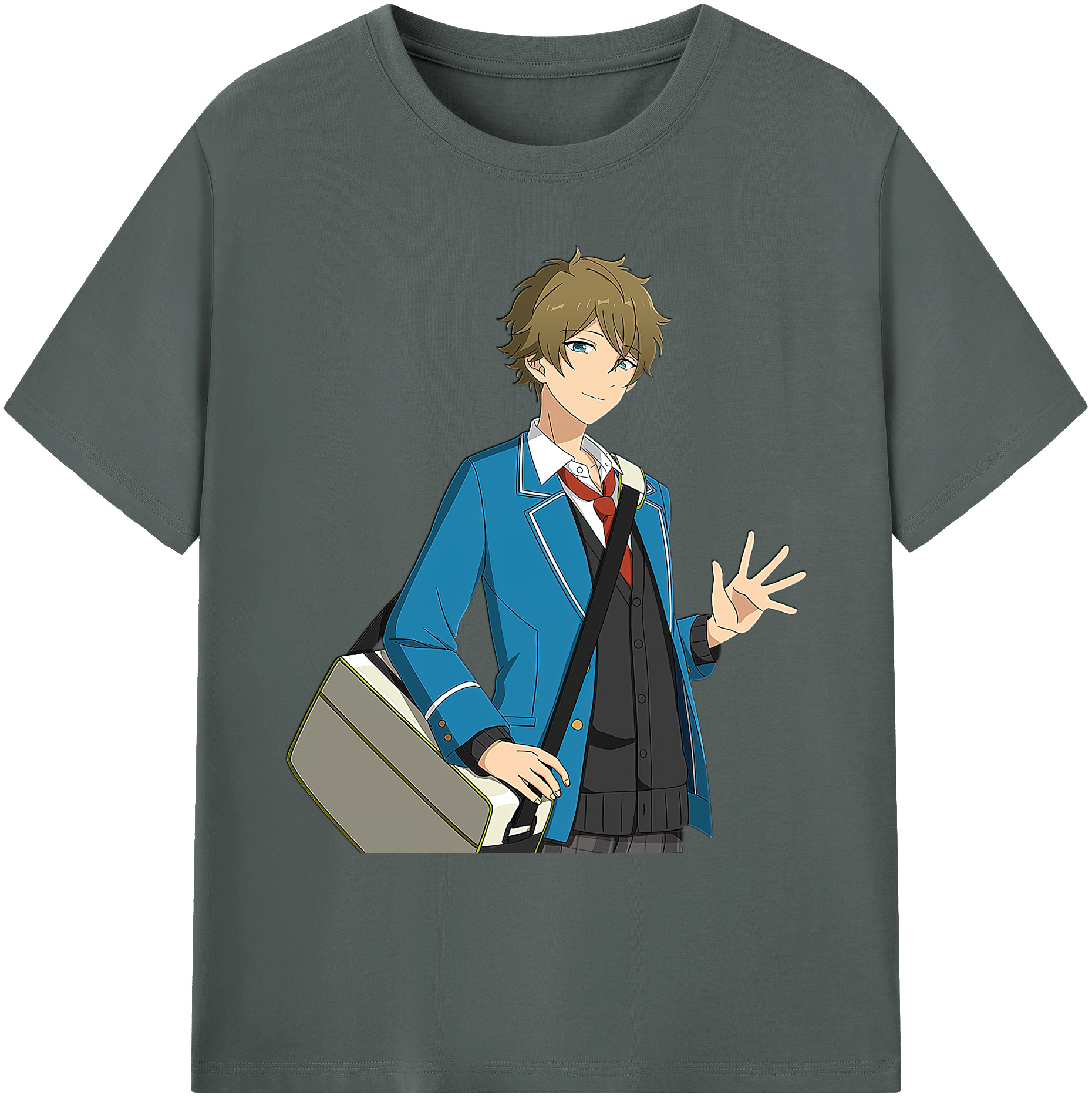 （画像用） あんさんぶるスターズ! Ensemble Stars 綿100％ メンズ半袖Tシャツ｜肌触りやわらか＆通気性